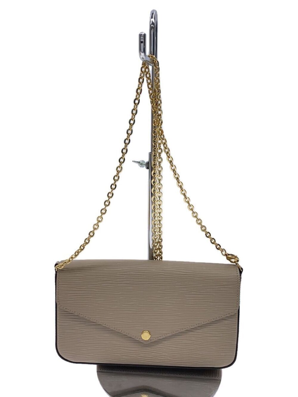 Louis Vuitton Pochette Felicie Epi Cowhide Beige Tan